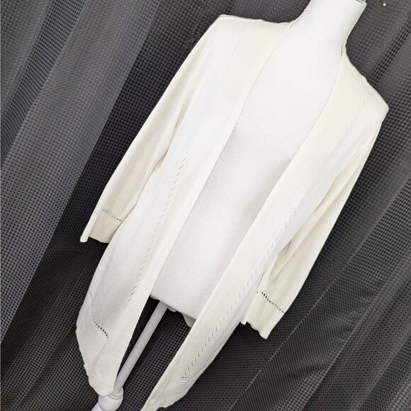 NWOT! LOFT OUTLET PETITE! LIGHTWEIGHT, DRAPEY CREAM DUSTER SWEATER, CARDI! SZ LP - Picture 1 of 8